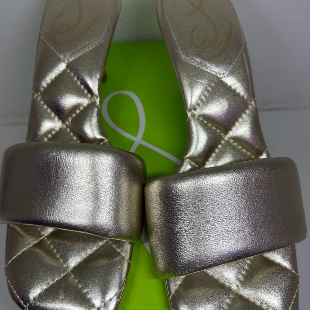 Sam Edelman Gold Slide Sandals